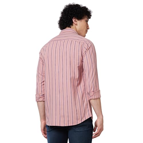Image of Spykar Men's Regular Fit N /A Full Sleeve Striped Casual Shirts