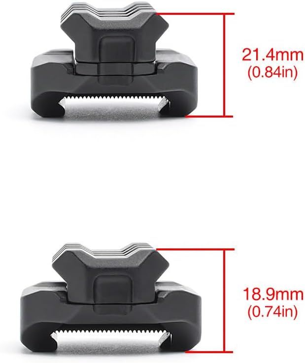 3 Slots Picatinny Riser Mount,0.74" Height,Optic Riser Mount with 0.1 inch Gasket,It can be Increased Twice,for Red Dot Sight