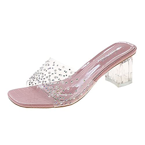 Sandales femme été sans lacet anti-douleur avec talon transparent