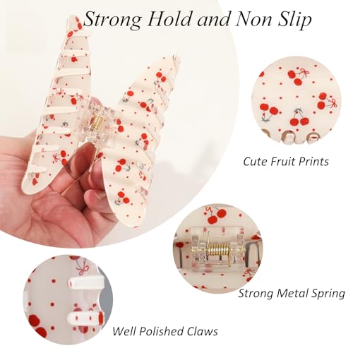 Pack de 2 pinzas acrílicas para cabello con diseño floral miniatura 6