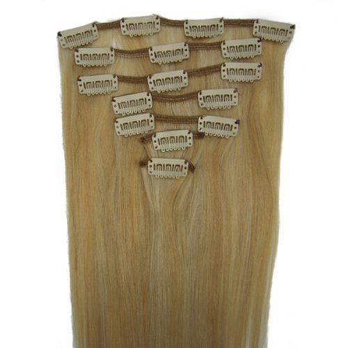 Straight Remy Human Hair Extensions 24 Colors for Your Choose in 15inch,18inch,20inch,22inch,Beauty Salon Women's Accessories (20inch 70g, 27/613)