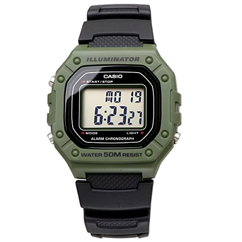 Image of CASIO Standard Digital Watch W-218H-3AV with Casio Box Men's Cheap Casio Chipkashi Olive Green [Parallel Import], green (olive green)