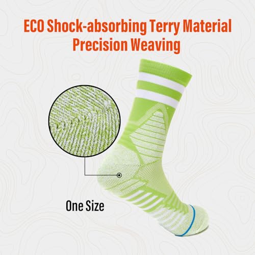 Image of TFO outdoor socks, comfortable and breathable sports socks, wear-resistant running socks and hiking socks 2202215, women's fluorescent green
