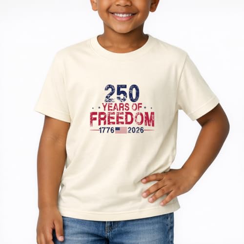 Image of Boys Constitution Day 250 Anniversary USA Shirt Independence Shirt 3-8T | for Kids Boys Girls Toddlers 3T-8T, 4th of July Dinos Flag Patriotic Tee, Independence Day