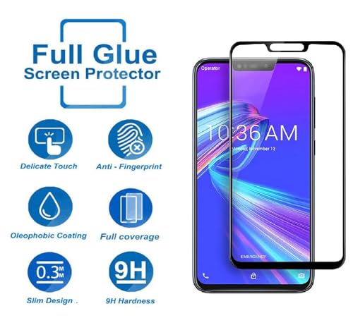 Image of HD Tempered Glass Screen Protector Compatible For Asus Zenfone Max M2 With Edge To Edge Coverage And Easy Installation Kit