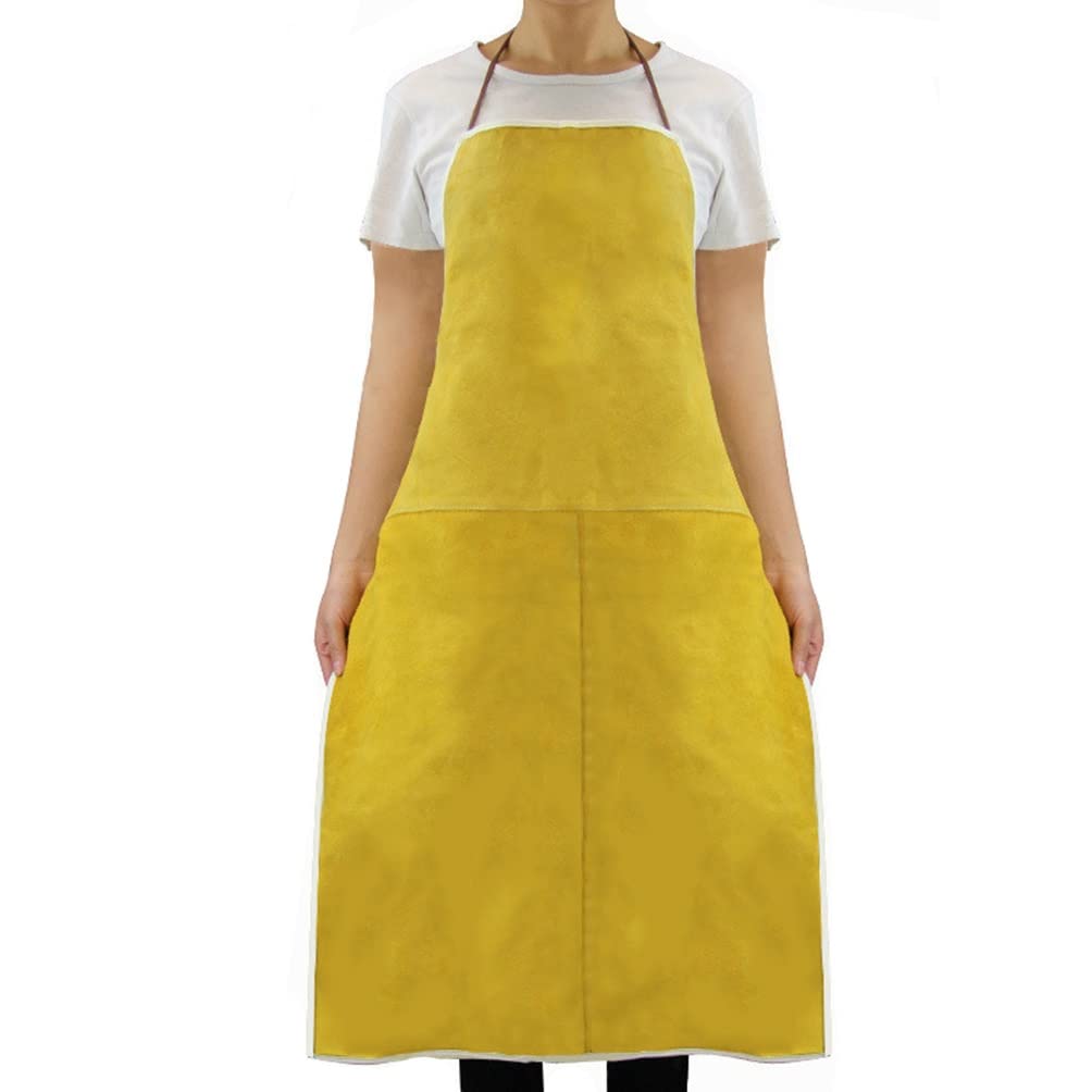 Saldatore Grembiule Grembiule da Lavoro for Saldatura in Pelle, Grembiule Resistenti al Calore E Ignifugo del Lavoro Heavy Duty, Grembiule da Uomo E da Donna