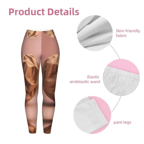 Leggings con estampado de corazón de madera para mujer para gimnasio 6