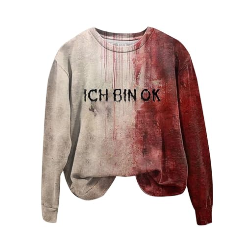 Pull imprimé d'halloween pour femme vêtement cocooning manches longues