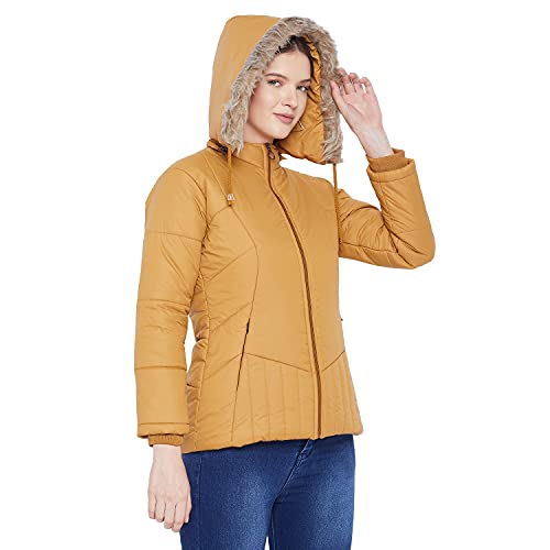 Image of VERO AMORE Women's Black winter wear full sleeve solid parka Jacket-2072A