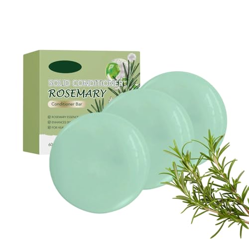 Rosemary Shampoo Conditioner Bar Set, dünner werdendes Haar, Volumen-Shampoo Riegel für Männer und Frauen, Verdickung und Stärkung der Haarwurzeln, Tiefenreinigung und Ölkontrolle (3pc)