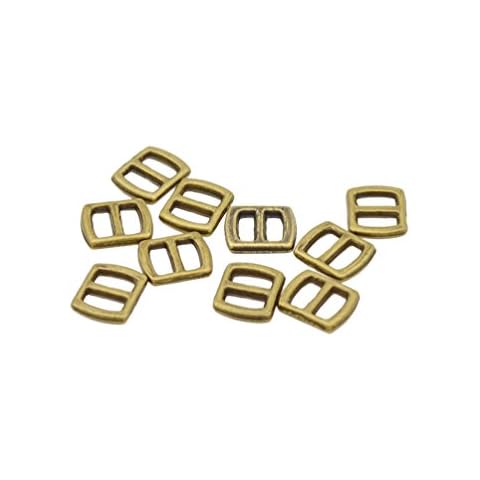 BetterUS 10Pcs Sewing Mini Buckles DIY Patchwork Buckle For Dolls Clothing Adjustable Buttons Inner Width 3mm Cover