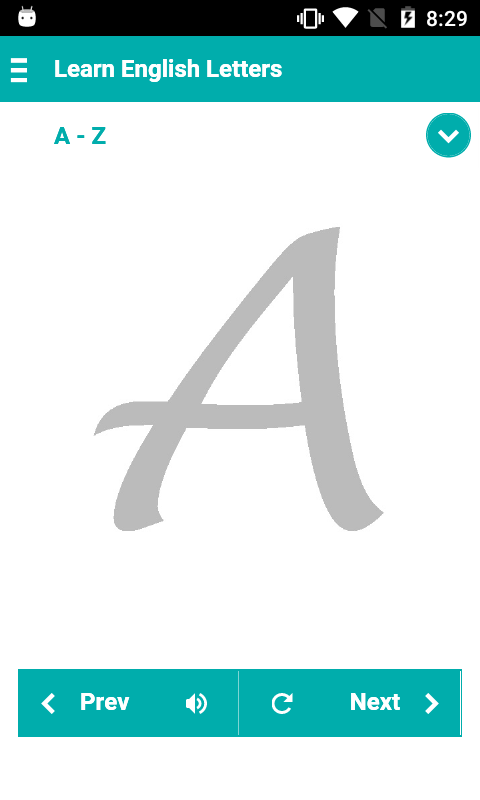 Learn English Letters - App on Amazon Appstore