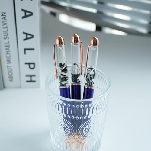Image of Ghost Skull Cross Spooky Halloween Funny Pens Cute Floater Floating Liquid Writing Journaling Office Pen Unique Gift For Women Men