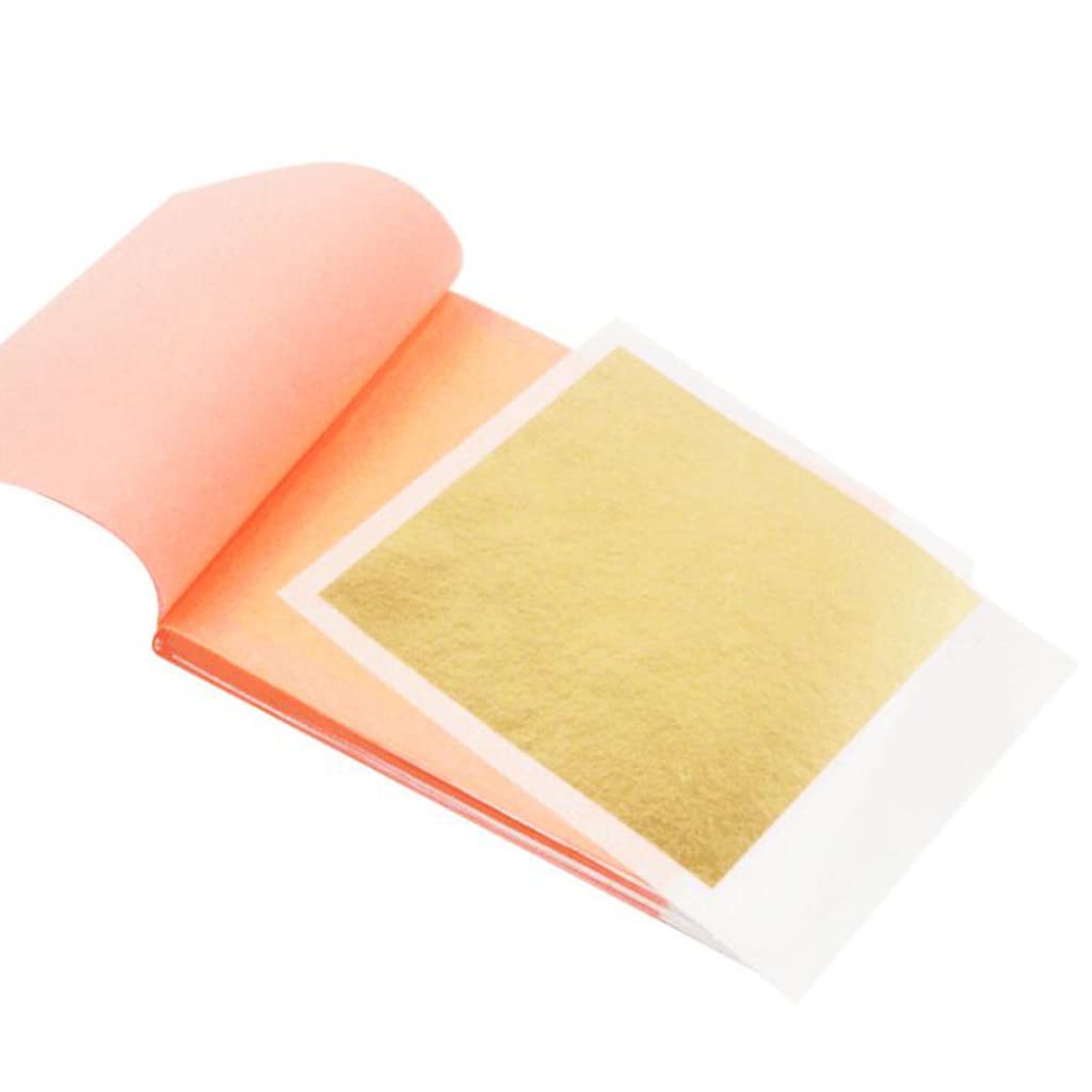 Tsophreniq 25 Pieces Gold/Silver/Copper Foil Sheets Silicone Mold Filling Nail Art Painting Decorating Gold Sheet Imitation Flakes Sheets Kit