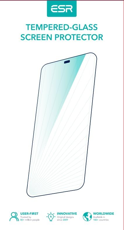 Miniatura 13 de ESR Protector de pantalla de vidrio templado de cobertura completa compatible con iPhone 11iPhone XR 2 unidades marco de fácil instalación bordes