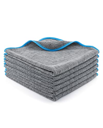 LICARGO® 6X Paños en Microfibra de 380 gsm - Ultra Absorbentes, Suaves y Delicados - Bayetas en Microfibra sin Pelusa - Paño de Pulido, Microfiber Cloth, Balletas Microfibra Coche - 40x40cm