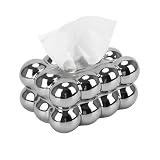 Tuchbox Keramik Tissue Box – Moderne Bubble Design für Zuhause, Lasersilber