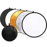 Rebatedor Refletor Difusor Fotográfico de Luz para Foto e Vídeo Circular 5 cores 5x1 Dobrável com Bolsa Diâmetro 110cm 110 cm IMAGEMTECH I2 ITWO