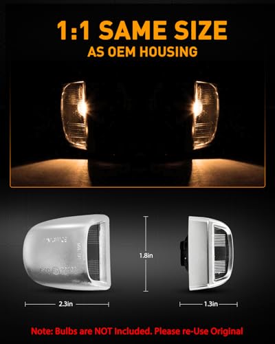Image of LESAUCE LED License Plate Light Housing for for Chevy Silverado 1500 2500 3500 Suburban Tahoe GMC Sierra Yukon XL for Escalade, Chrome, 2PCS