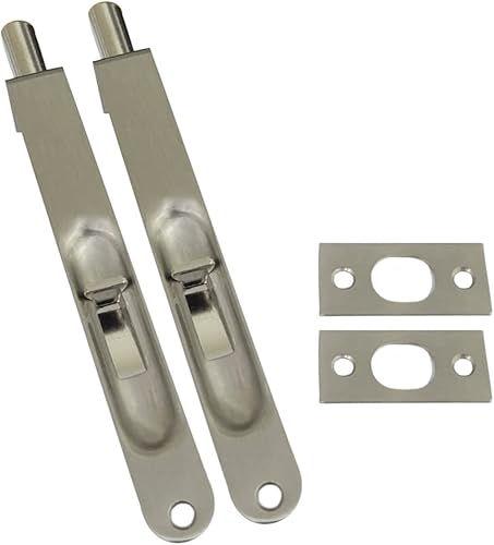 Miniatura 6 de QCAA Perno redondo de latón macizo, 6 ", latón macizo, negro mate, paquete de 2, fabricado en Taiwán