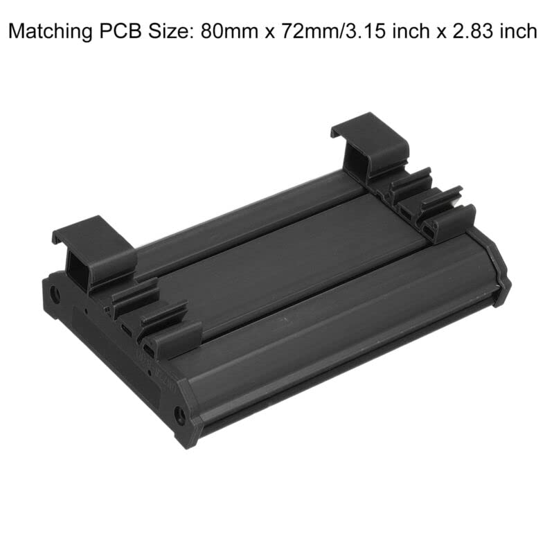 Tool parts DIN Rail Mount for Carrier for 80mm x 72mm PCB - Housing - Bracket - Black