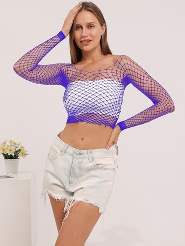 Image of Lemon Girl Women Fishnet Crop Tops Lingerie Babydoll Top Chemise One Size US 2-18