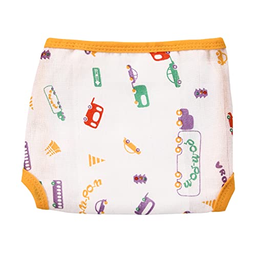 Image of Washable Reusable Printed Welcro Self Fastener Cotton Muslin Nappy, Langot For New Born Baby - (Pack of 10, Traffic Print 3-6 Months)