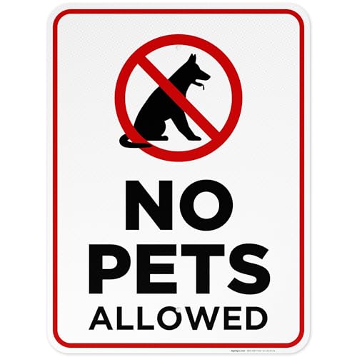 No Pets Allowed Sign, No Dogs and Cats Allowed Sign,