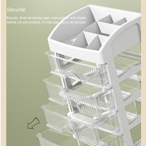 Armoire à tiroirs de table transparente au design minimaliste et épuré - 5
