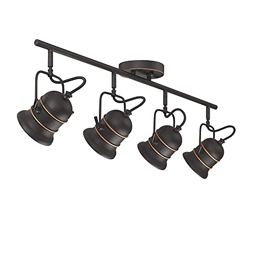 Westinghouse6116800boswellvintagestylefourlightindoortracklightkitoilrubbedbronzefinishwithhighlightsmetalshades  Urban Country Home Decor Westinghouse 6116800 boswell vintage style four light indoor track light kit oil rubbed bronze finish with highlightsmetal shades  urban country home decor