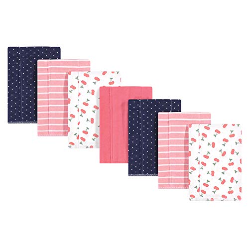 Image of Hudson Baby Unisex Baby Cotton Flannel Burp Cloths, Cherry, One Size