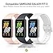 Suoman 2-Pack for Samsung Galaxy Fit3 Case, Full-Coverage Tempered Glass Screen Protector, Hard PC Bumper Protective Cover-Black+Black