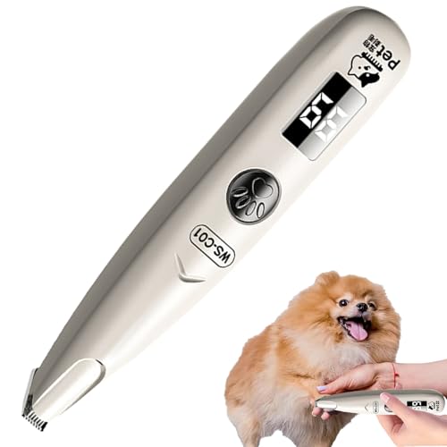 XIAOXIAOYU Cortacésped Canino | Afeitadora Eléctrica Silenciosa Inalámbrica con Luz LED - Cortadora de pelo para perro, cuidado de garras, peeling, orejas y patas para cachorro y animal doméstico