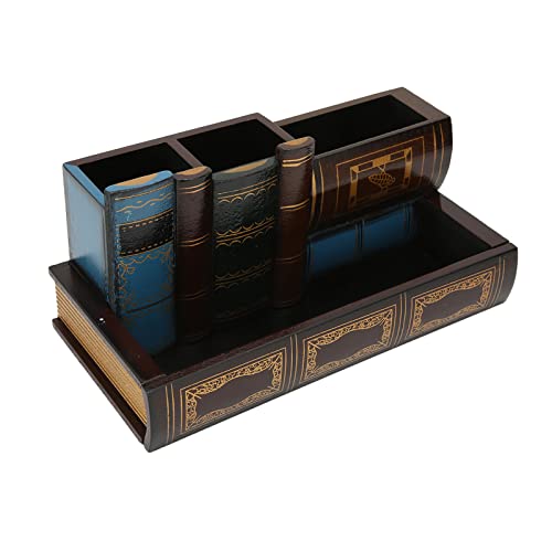 ANKROYU Portapenne in legno vintage