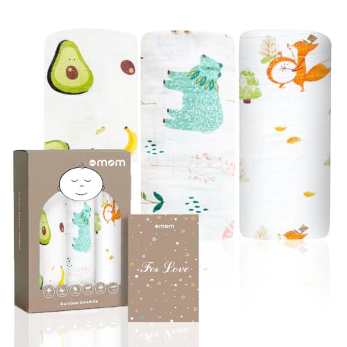 Image of DOTMOM Premium Organic Bamboo Baby Swaddle Wrapper Receiving Blanket | Hypoallergenic, Antibacterial & Highly Breathable, Super Soft Receiving Wrap Essential For New Born Baby