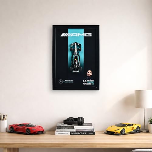 Image of CodersParadise 3D F1 Racing Wall Art Frame - W15 Inspired Black & Silver Open Wheel Formula Model Display - Motorsport Decor for Bedroom Office Garage Man Cave - Racing Gift for Car Enthusiasts & Collectors