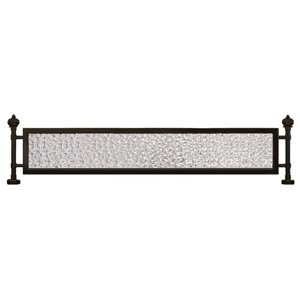 MSHGSKU Iron Dividers For Dining Areas, Tempered Glass Restaurant Partitions, Raised Aisle Office Hotel Decorative Countertop, Low Fence Divider Screen(Black,27.6x11.8 in)