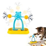 Giocattolo con pista: con una pista e tre palline arancioni mobili per attirare l'attenzione del vostro gatto! Aiuta il vostro gatto a consumare molta energia e lo stimola a muoversi di più durante il giorno mentre gioca da solo. La pista è rimovibile e facile da pulire.