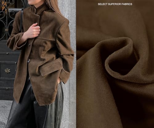 loveimgs Women Retro Brown Faux Suede Jacket Leather Blazer Coat Old Money Aesthetic Fall Jacket Bomber Y2k Oversized2