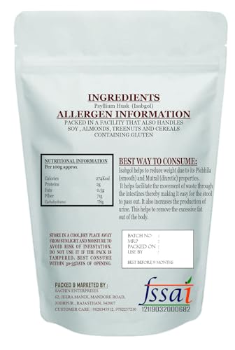 Image of Psyllium Whole Husk - 900 Grams (Sat-Isabgol)