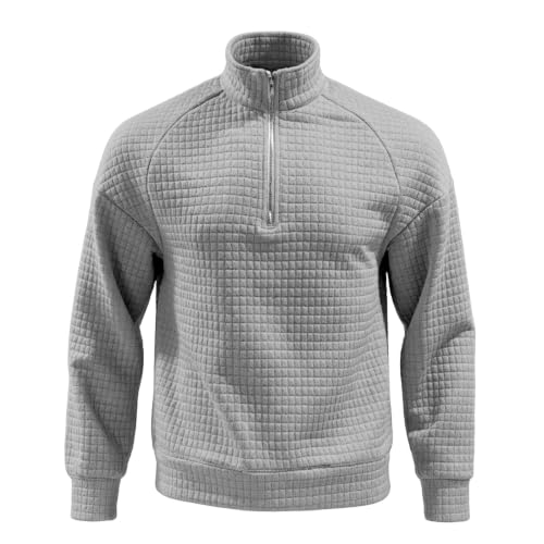WNMNCHENGHB Mens Henley Long Sleeve,Fall Pullover Sweatshirt(Grey,Small) - image 3