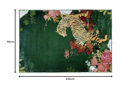 Image of BLUSH & BLOOM 3 x 5 Feet Area Rugs Washable Rug: Modern Animal Print Living Room Rug Soft Anti-Skid Thin Carpet Indoor Floor Non-Shedding Carpets for Bedroom Dining Farmhouse Nursery Home Office