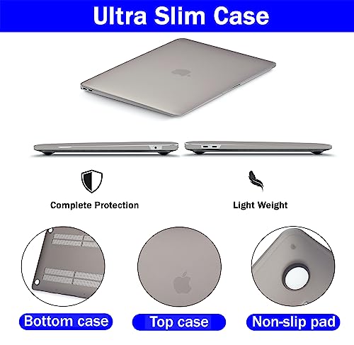 Image of Case Compatible with MacBook Pro 14 inch Case 2026 2025 2024-2021 M5 M4 M3 M2 M1 A3434 A3112 A3185 A3401 A2918 A2992 A2779 A2442Plastic Hard Shell Cover Case, Grey