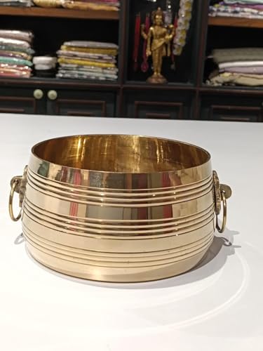 Image of Brass para kalasa Kerala Traditional Vessel | Padi Urli for Pooja, Diya & Flower Decoration (5.5cm x9cm) (Small)