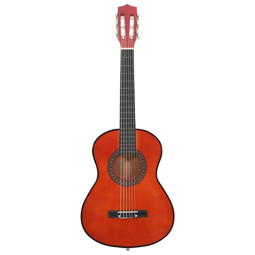 Chitarra classica per principianti e bambini, 1/2, 86 cm, in legno di tiglio con corde in nylon, naturale, strumento leggero per musica, pratica, apprendimento, lezione, casa e performance