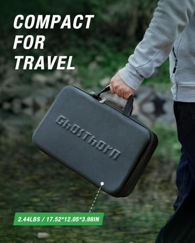 Ghosthorn Fishing Rod and Reel Combo Graphite Telescoping Fishing Pole Portable Travel Kit with Carrier Bag for Freshwater Saltwater - Image 8