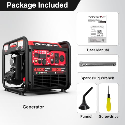 Image of PowerSmart 4400-Watt Dual Fuel Portable Generator with Inverter Technology, CO Protect, 30 amp for Home Use and Emergency Backup
