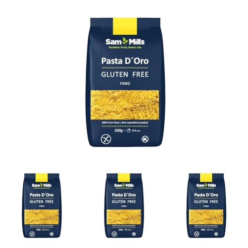 Sam Mills - Fideos Sin Gluten - 1 paquete de 2000 g - 100% Harina de Maíz - Fabricado en Instalaciones Sin Gluten - Mejora el Tránsito Intestinal - Ideal para Dietas Veganas