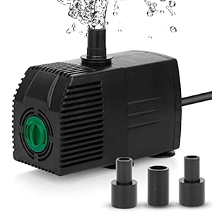 JIERTOP Aquariumpumpe 800 L/H Teichpumpe