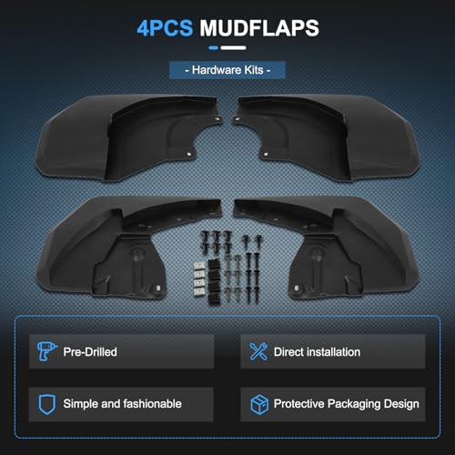 Image of ECCPP Front & Rear 4Pcs Mud Flaps Splash Guards Replacement for 2024-2025 for Lexus GX550 3.4L Mud Guards